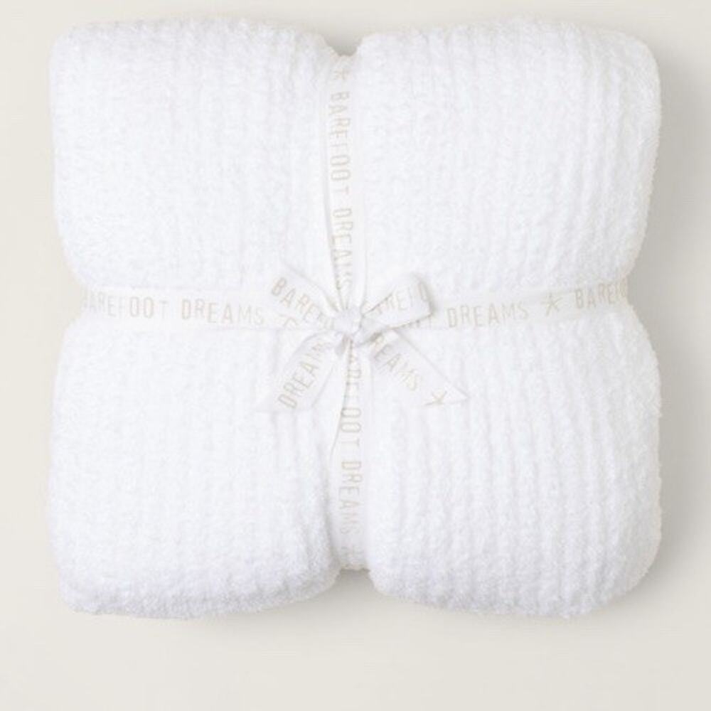 Cozy Chic® Ribbed Bed Blanket White King Size NEW $228